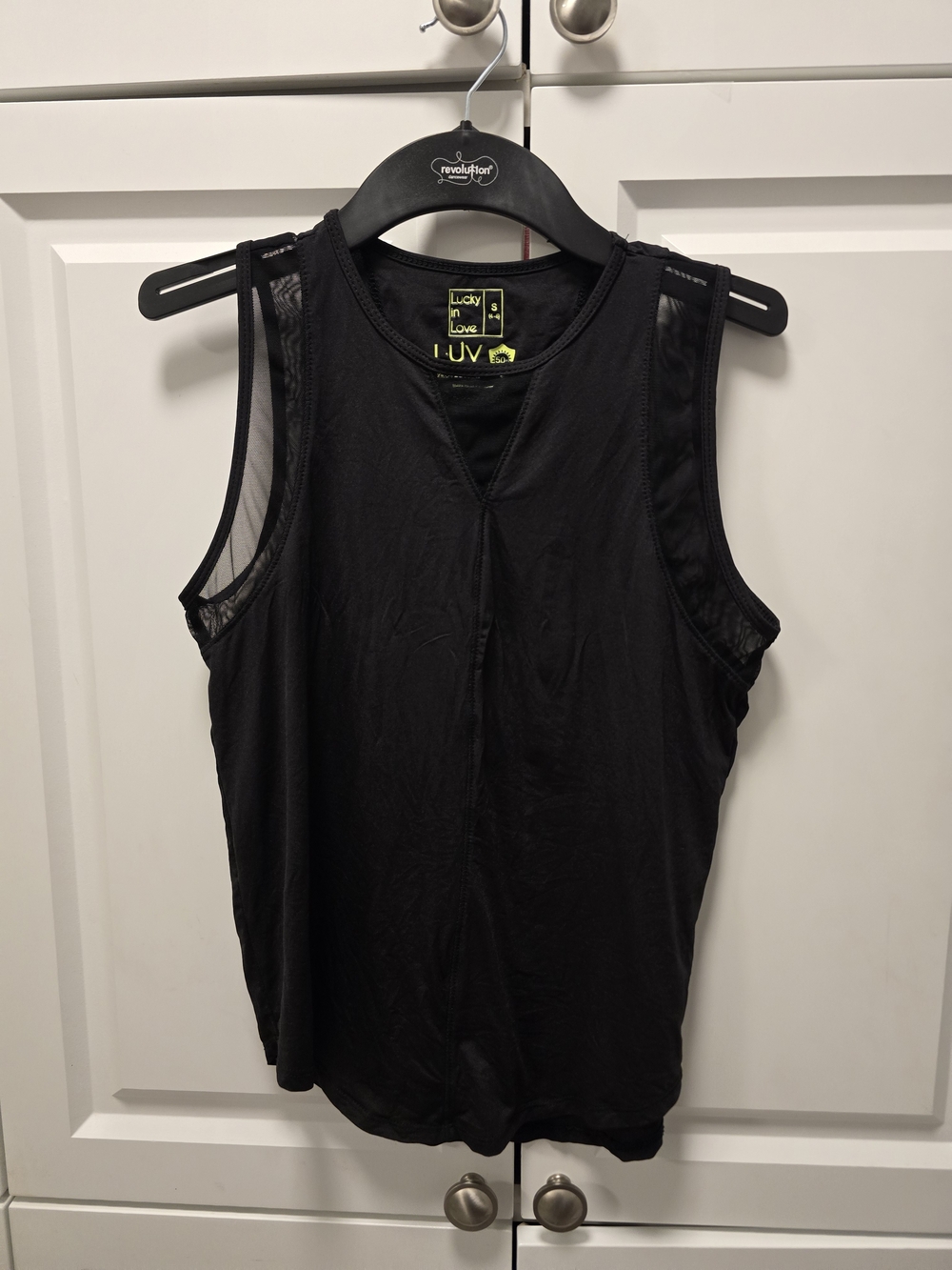 Lucky in Love Women's L-UV Chill Out Tank - Black Size Small Tennis Golf